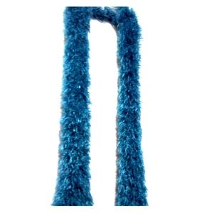 Furry blue scarf